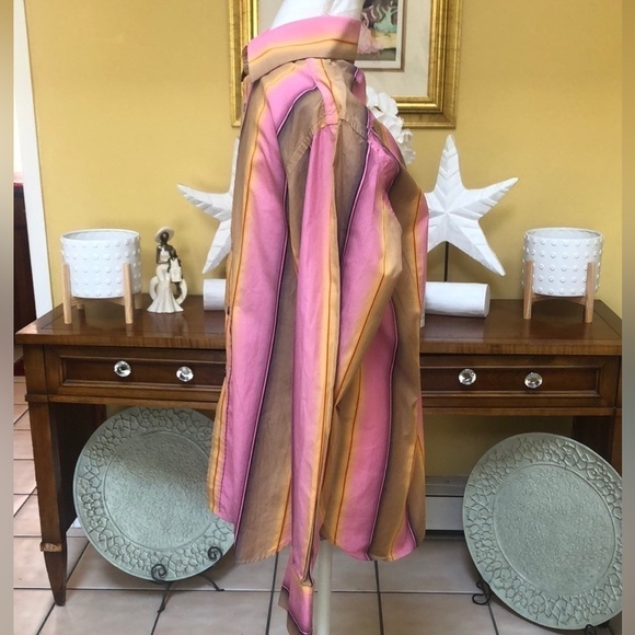 Ted Baker London Multicolored Striped Button Down Mens Long Sleeve Shirt Size M - Picture 7 of 16